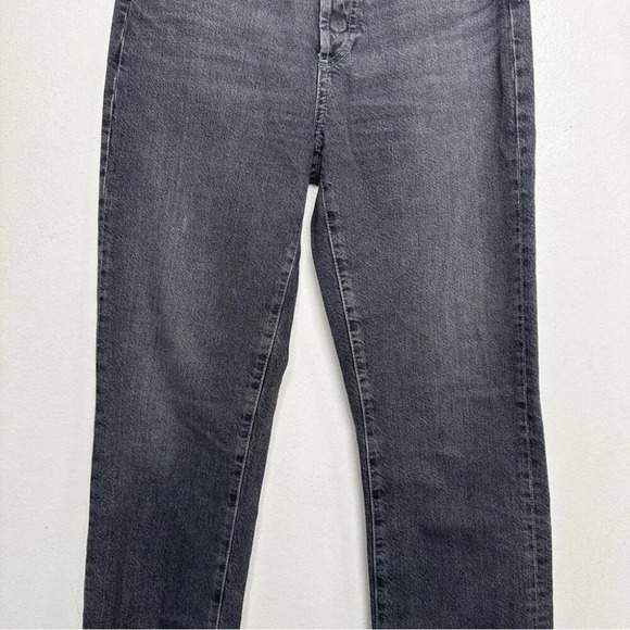 Anthropologie Womens 27 AG The Alexxis Cropped Straight Jeans Grey Wash Raw Hem - Picture 6 of 16